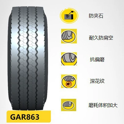 Vehicle tire 275/80R22.5, Pattern Gar863