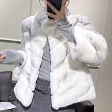 实拍~一件代发千金兔整皮獭兔毛轻奢毛毛大衣真毛海宁皮草外套女