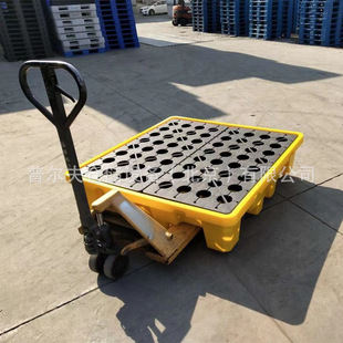 Two-barrel four-barrel anti-leakage tray plastic oil tray hazardous waste chemicals anti-leakage oil desktop laboratory tray