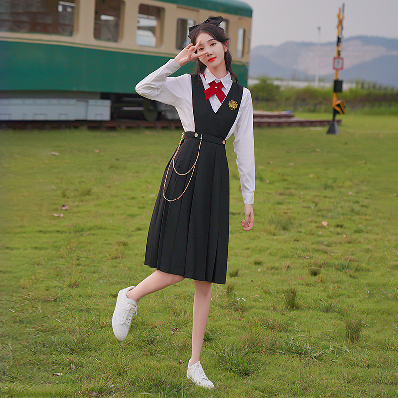 Factory direct original milk skirt Japanese JK uniform pleated skirt genuine female student card milk skirt vest skirt spot
