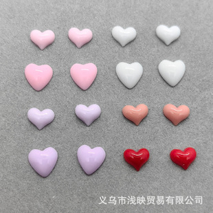 Resin Heart Nail Art Jewelry Peach Heart Nail Decoration DIY Wearable Nail Five-Pointed Star Accessories Yiwu Wholesale