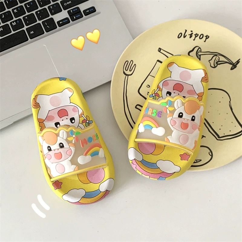 Новый солнечный свет радуга маленький белый конь мультяшный детский тапочки можно использовать на открытом воздухе