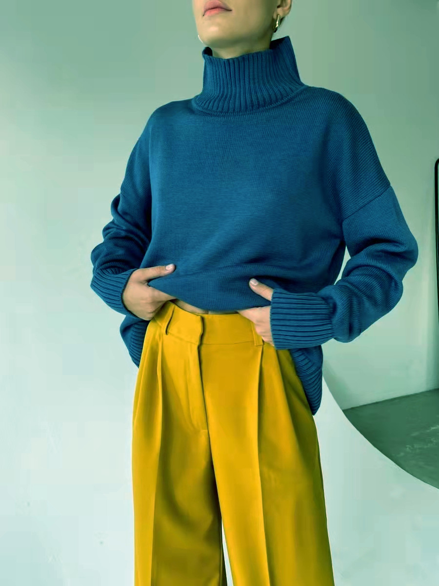 ​​Luxury Lambswool Turtleneck Sweater – Slim Fit Winter Pullover In 9 Seasonal Colors​​_voghion.com