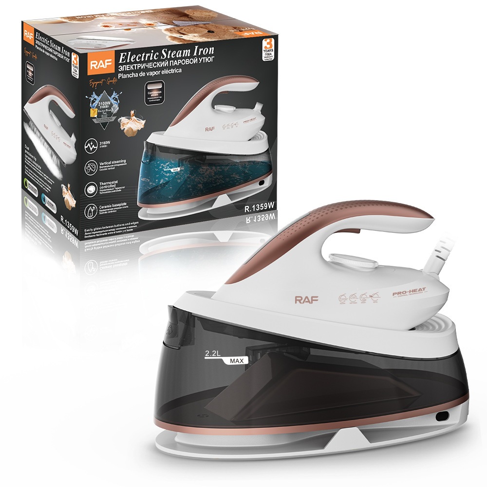 RAF planchas eléctricas transfronterizas de alta potencia 3100w con tanque de agua de gran capacidad 2.2l planchas de vapor electrodomésticos