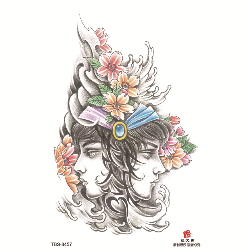 Pegatinas de tatuaje impermeables de brazo completo pequeño, símbolo de tótem, pegatinas de brazo pequeño, conjunto de ensamblaje al por mayor, suministro transfronterizo