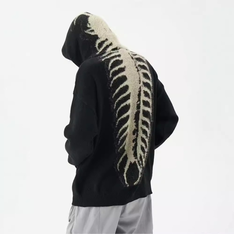 American Retro Design Sense Sweater High Street Niche Hooded Sweater Men's and Women's Loose Lazy Style Coat Knitwear