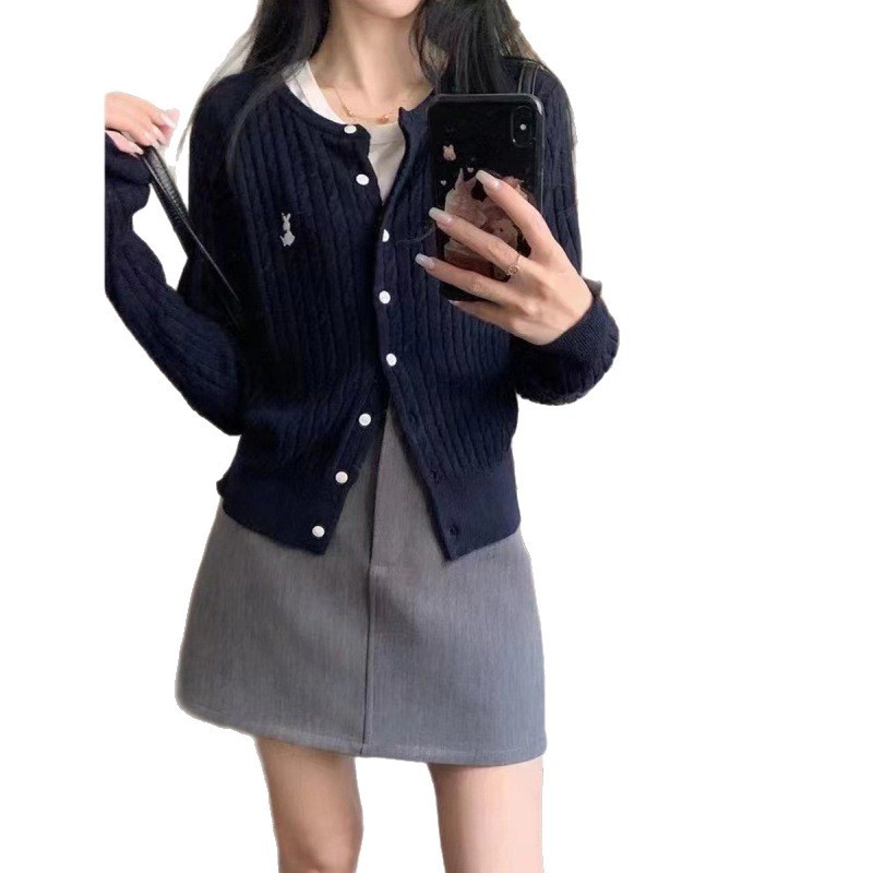 开衫针织毛织外套女春秋季新款独特别致显瘦上衣薄款清新气质毛衣|undefined