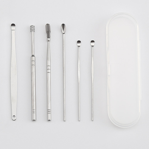 Ear-picking tools, ear-picking spoon sets for children, ear-picking tools for adults, household ear-picking storage