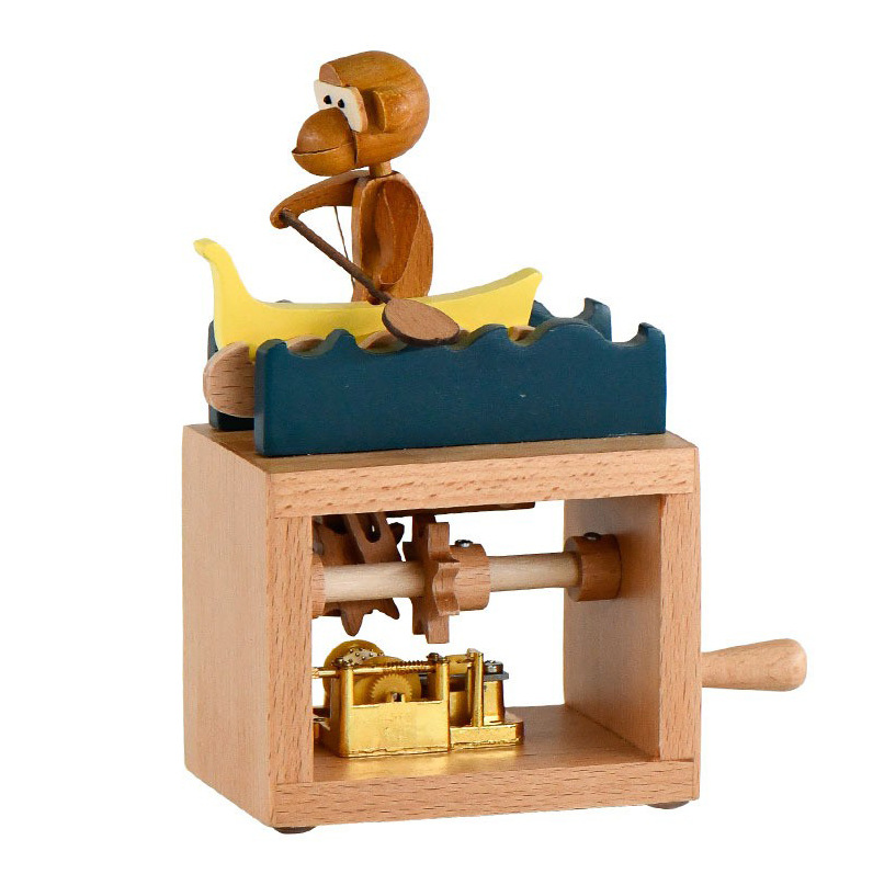 手振り動物木製オルゴールオルゴールクリエイティブ工芸品家具置物祝日誕生日プレゼント遊び