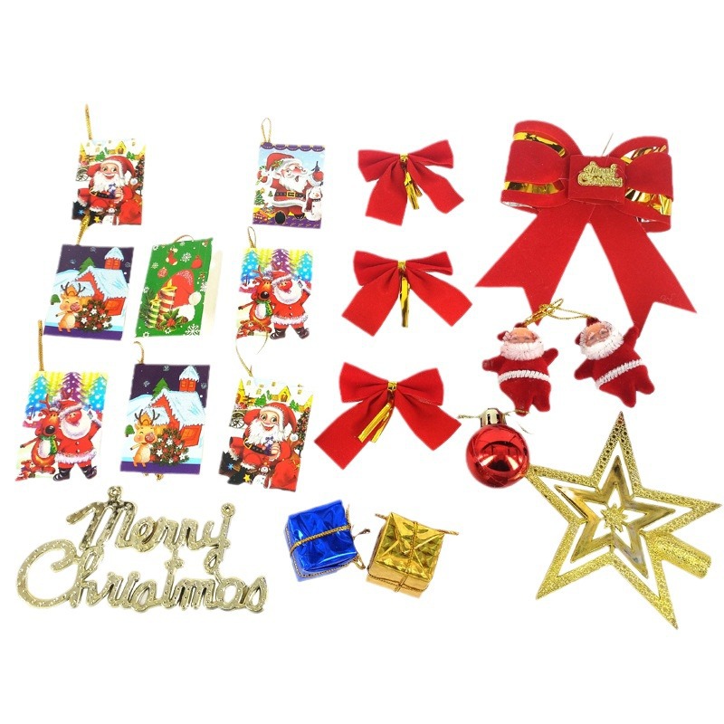 Decoraciones de Navidad Campana arco Santa Claus Árbol de Pino Estrella Superior del árbol de Navidad adornos