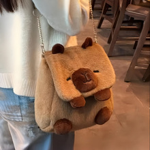 �羳���Q�¿���lPlush Backpack for Girls Soft Fluffy Brown