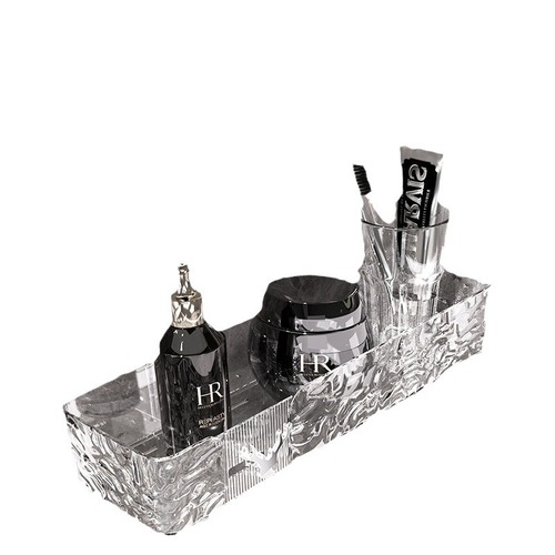 Light luxury water corrugated storage rack glacier pattern bathroom kitchen storage rack high-looking thickened wall-mounted storage box