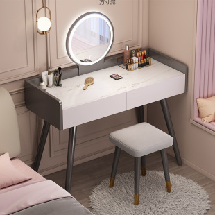 Dressing Table Modern Minimalist Bedroom Light Luxury Internet Celebrity Ins Style Makeup Table Home Minimalist Integrated Small Makeup Table