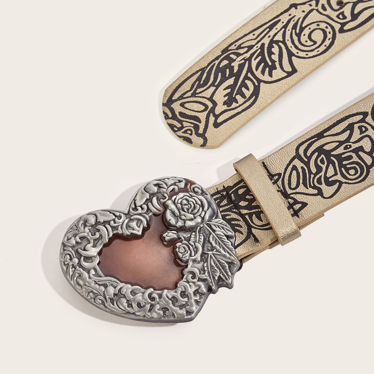 Simple Style, Classic Style Style Simple Style Classic Style Heart Shape Pu Leather Alloy Men's Leather Belts