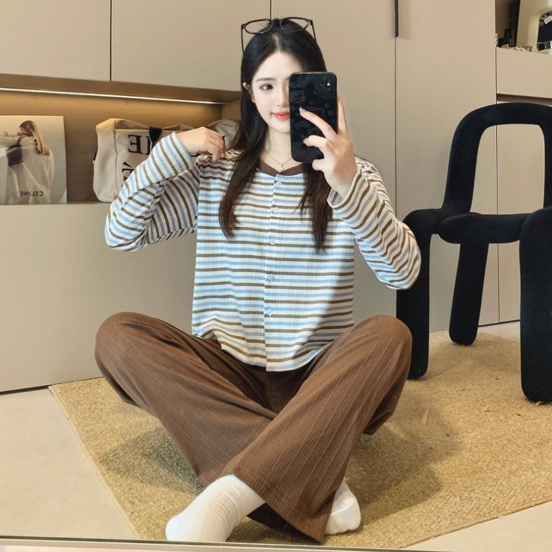 F긴소매-349 브라운스트라이프