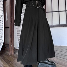 日本系多腰带高腰封半身裙裤裙男女武士道阔腿裤喇叭裤coser漫展