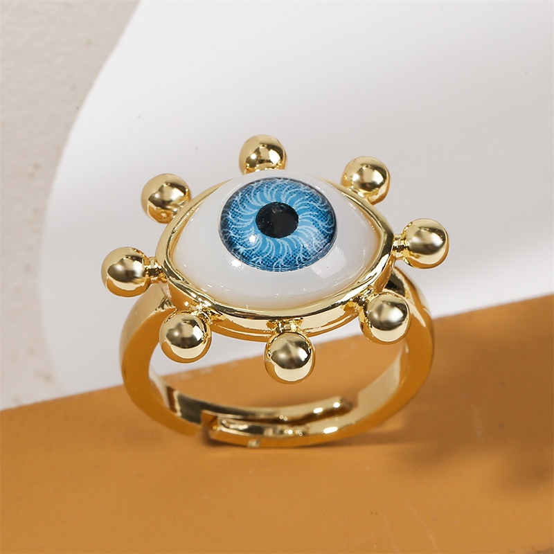 European And American Devil's Eye Open Ring Female Creative Copper Rings Wholesale display picture 2