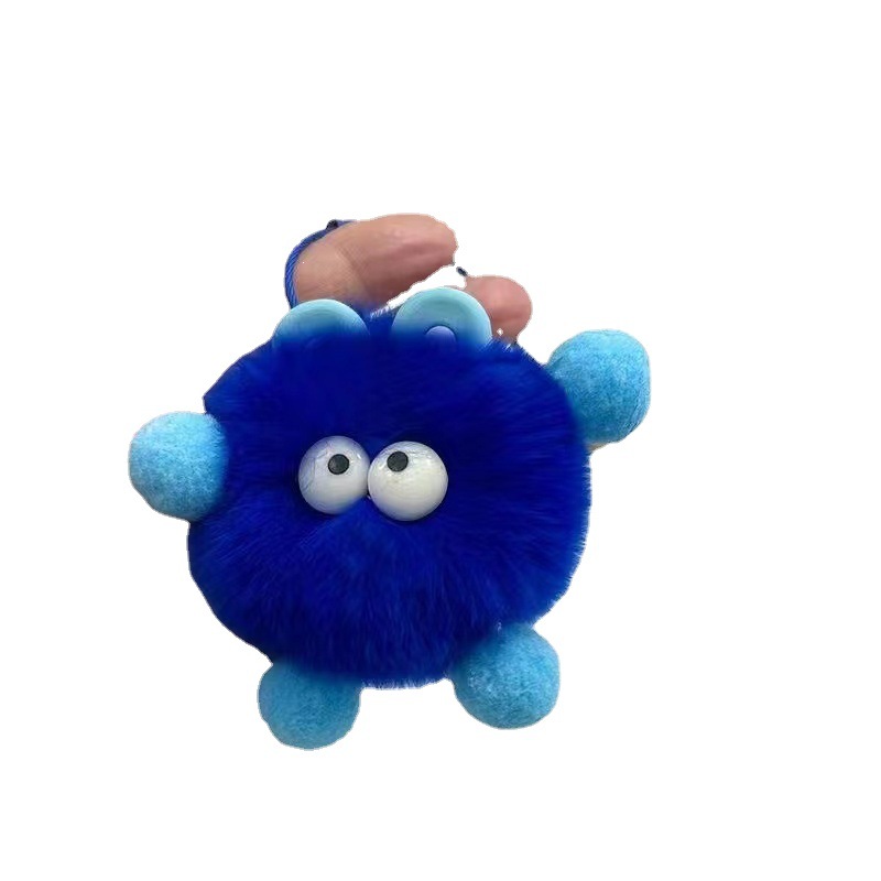 Lindo conejo Rex pequeña bolsa de cerdas colgante mochila cosas feas adornos muñeca dibujos animados llavero Coche