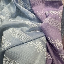 现货天丝锦涂料印花面料立体小花朵春夏小衫衬衫连衣裙童装布料