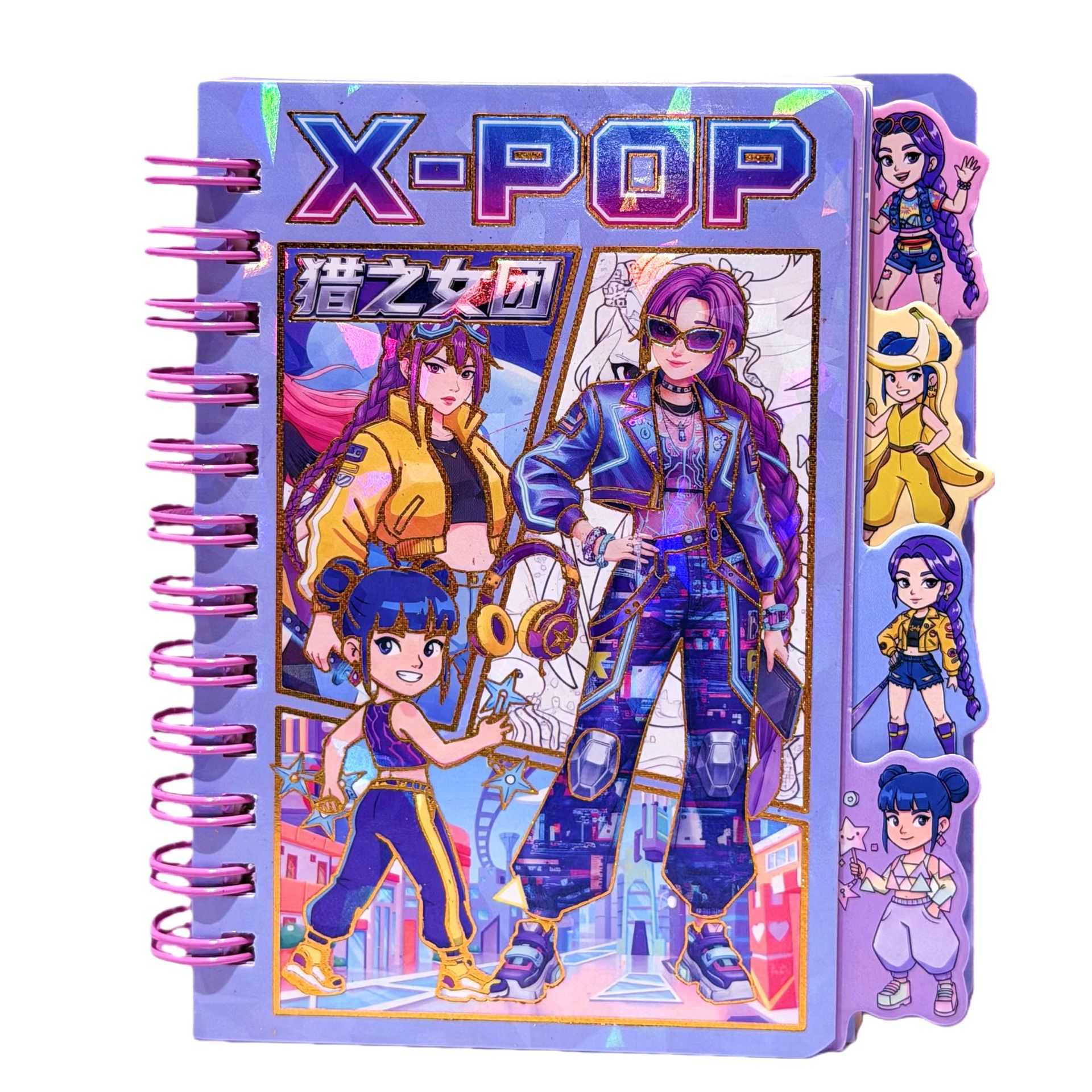 K-POP Caza de las Mujeres de la División de la Coil Ben Valor Facial Rumi Zoey Mira Estampado de Oro Línea Horizontal Ben Estudiante