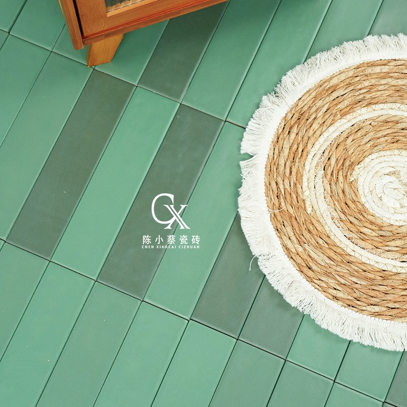 Темно-зеленая градиентная асимметричная плитка, квадратная плитка, длинная плитка, фоновая настенная плитка, напольная плитка, ванная комната, кухня, ресторан