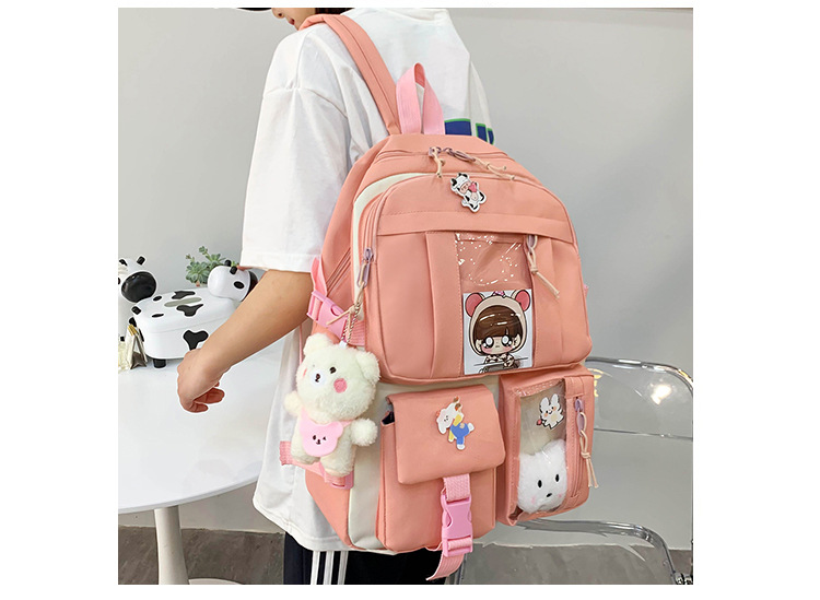 Wholesale Large-capacity Doll Pendant Five-piece Backpack Nihaojewelry display picture 36