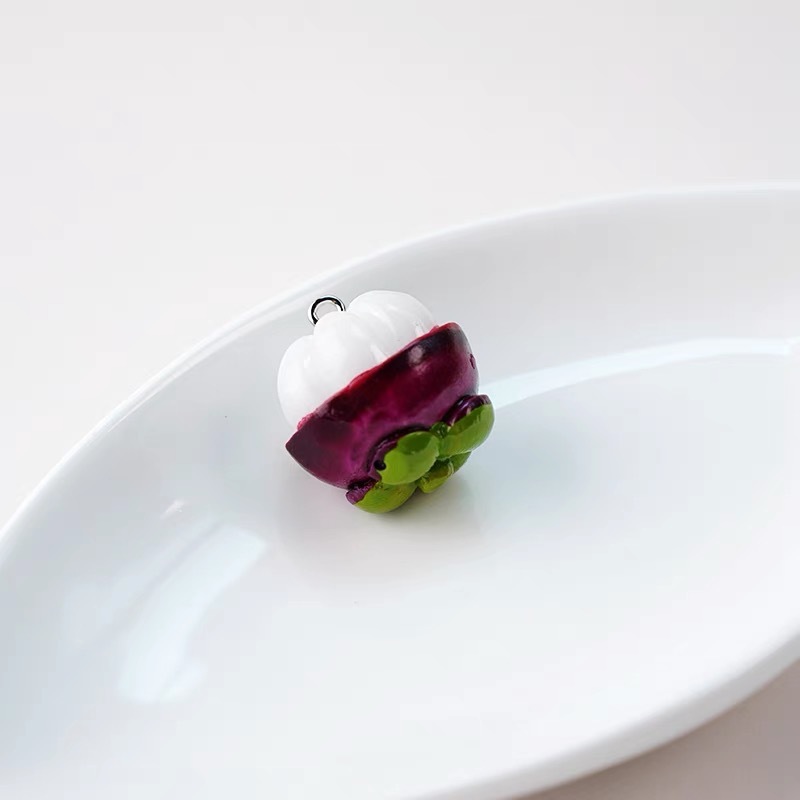 DIY配件树脂仿真萌粒西瓜荔枝桃子芒果水果摆件车载装饰品|undefined