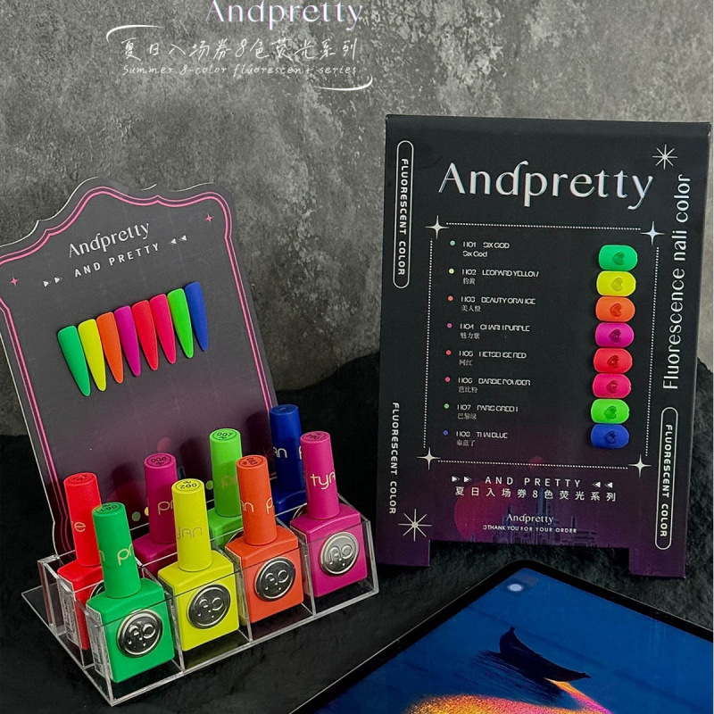 Andpretty Zhichen Painting Secret Nail Gel Set 2025 Summer Admission Ticket 8 Colors Fluorescent Nail Gel Manicure Andpretty Zhichen Painting Secret Nail Gel Set 2025 Summer Admission Ticket 8 Colors Fluorescent Nail Gel Manicure