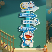 哆啦a梦贴纸幼儿园楼梯墙面装饰欢迎小朋友环创走廊主题文化成品