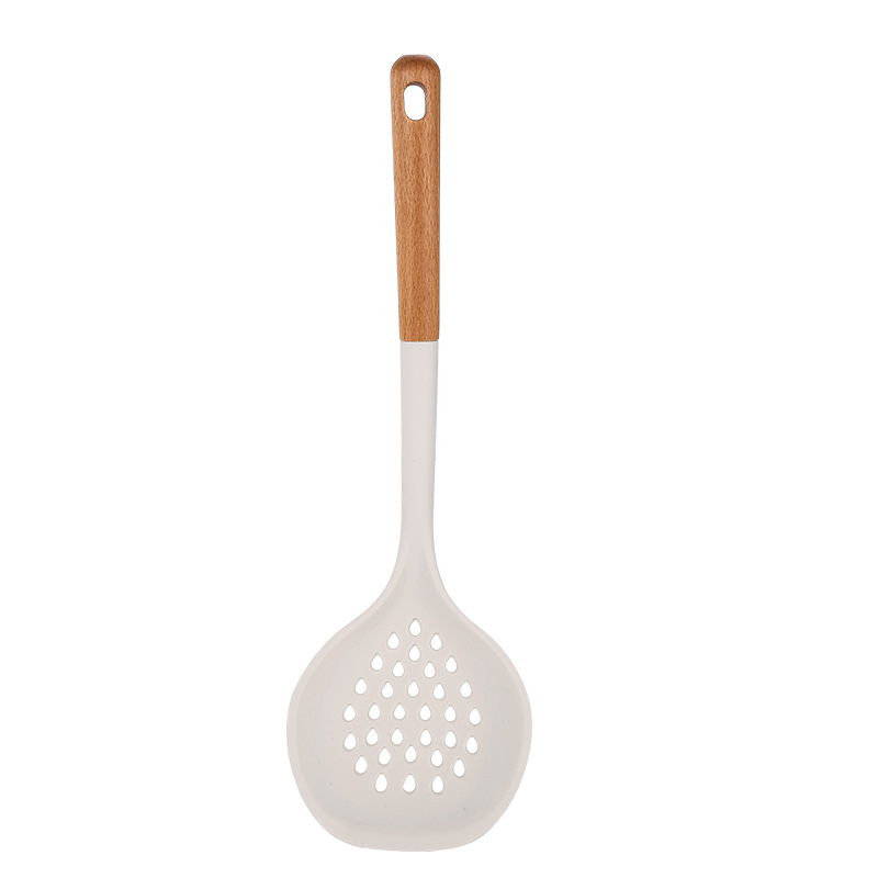 Nórdico color de silicona set de cocina sopa de sopa de cocina antiadherente para pala para fritar verduras casera sopa de cocina set de cucharas