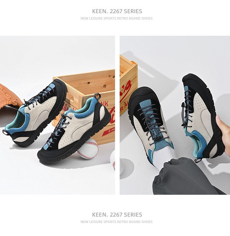 Giày sneaker nữ cổ thấp da lộn mờ phong cách retro đế dày buộc dây — 3679 kaki, 3679 màu hồng, 3679m Trắng và Xanh, 3679m màu trắng và xanh lá cây chi tiết 19