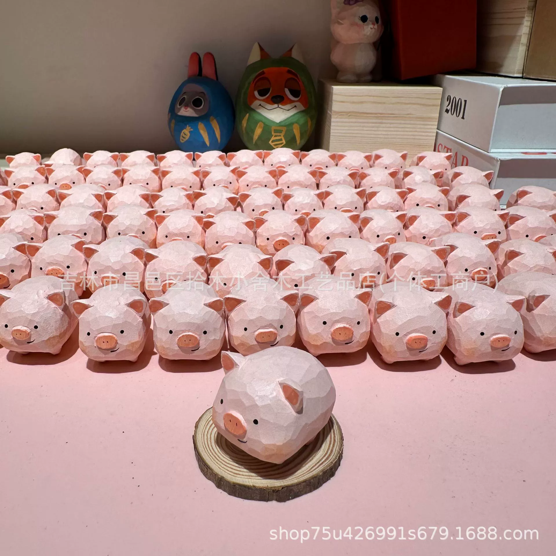 Деревянные подвески-игрушки в виде свинок, ручная работа, резьба по корням эльфов, милый мультяшный стиль, популярные товары из дерева.