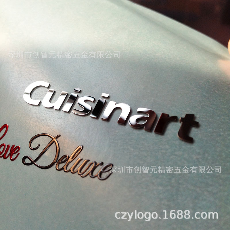 金属LOGO自粘不锈钢厚标分离字母标签标牌转印丝印贴纸英文立体厚