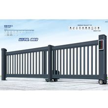 电动铝合金伸缩门直线工厂滑门学校自动分段悬浮平移门庭院大门