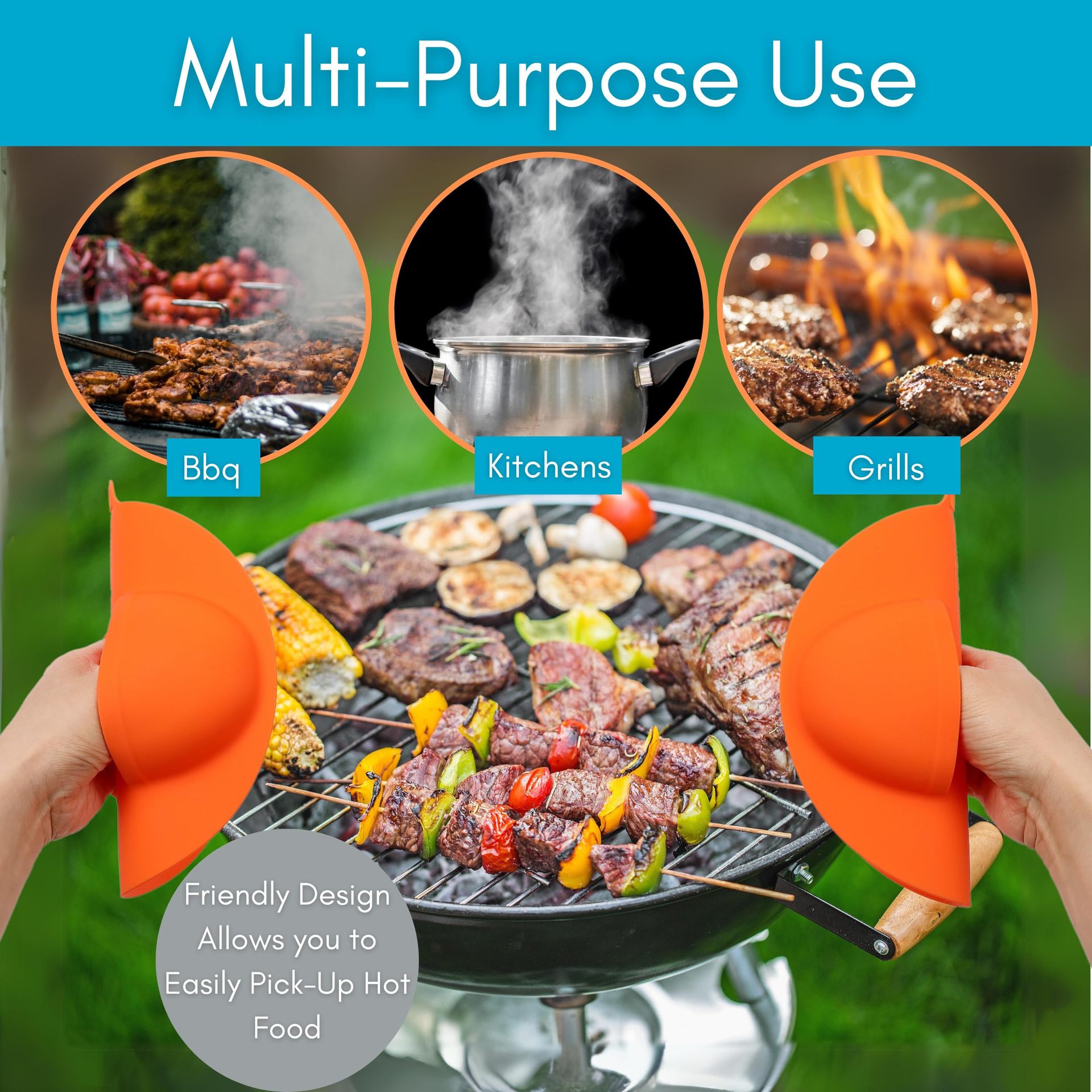 (2개) 실리콘 스페이서 장갑 그릇 및 플레이트 클립 주방 클립 베이킹 오븐 클립 야외 바베큐 기구 실리콘 바베큐 장갑