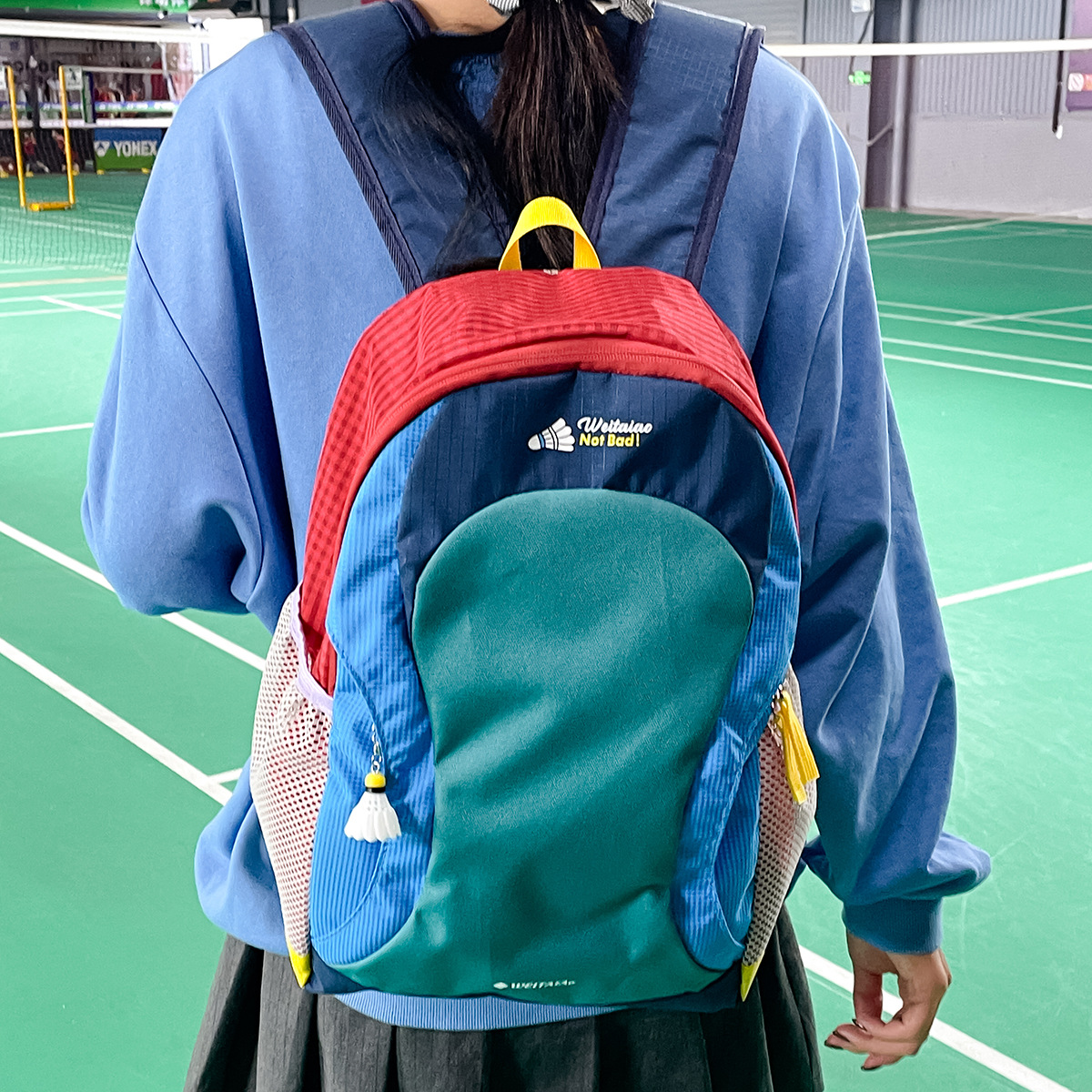 Korean-Style American Retro Color-Blocking Backpack for Men, Lightweight Outdoor Travel Backpack, Hiking and Mountaineering Lightweight Backpack for Women