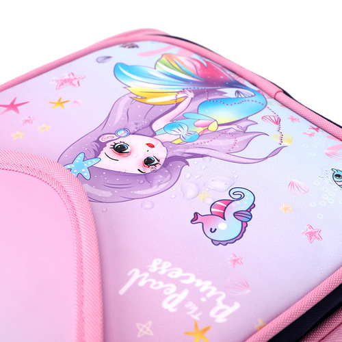 Natural Fish New Product Pull-String School Bag for Girls in Grades 1-6, Lightweight, Waterproof, Large Capacity, Cross-Border