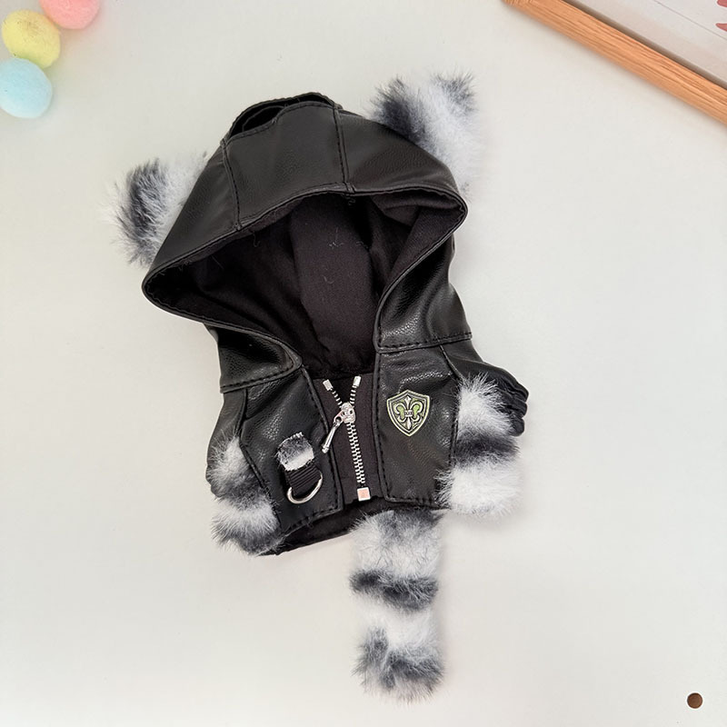 仅衣服] 一二代Labubu衣服挂件拉布布坐坐娃豹猫皮衣潮流酷炫套装|undefined