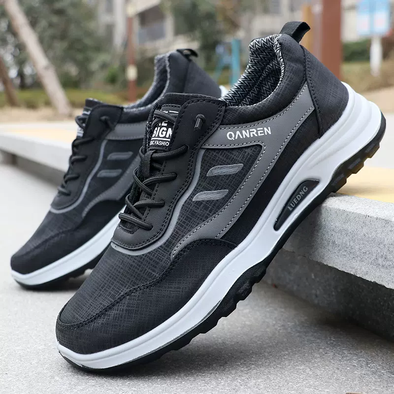鞋子男春季单鞋中老年健步鞋透气厂家直销跨境轻便运动鞋