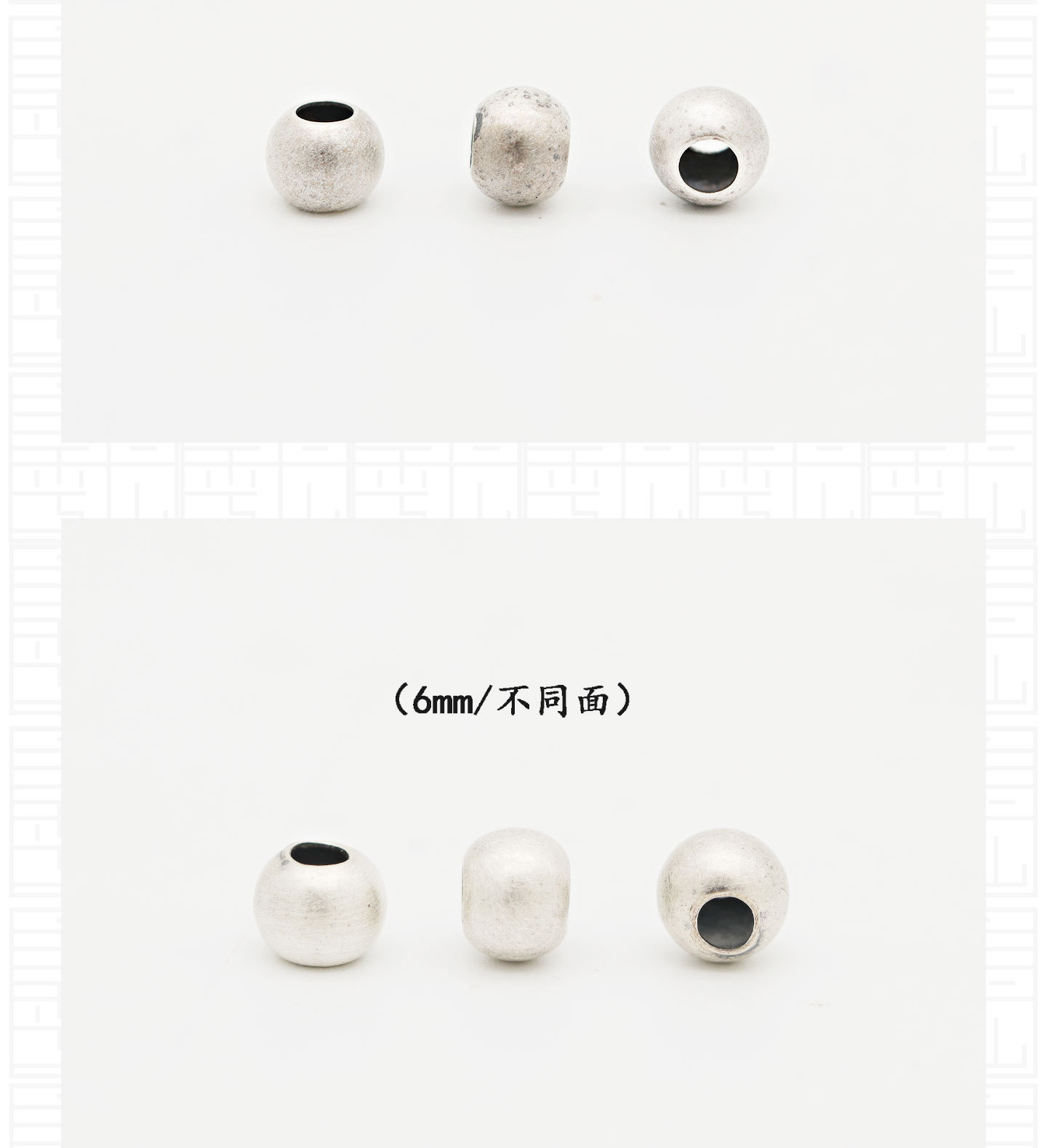 Pure Silver Spacer Beads 3D Hard Silver 5mm 6mm 7mm Round Beads Loose Beads S999 Pure Silver Loose Beads DIY Stringing Beads Accessories
