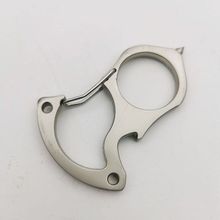 真好用防身单指扣钥匙挂扣破窗合金拳刺格斗便携式开啤酒器指虎