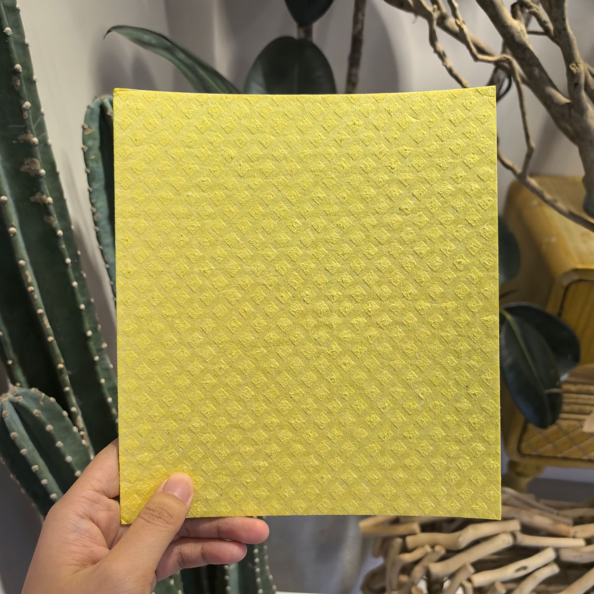 Alemán toallitas de limpieza de cocina de algodón pulpa de madera toallitas de lavado de platos absorción de agua sin contaminación de aceite esponja de algodón pulpa de madera lavado de platos