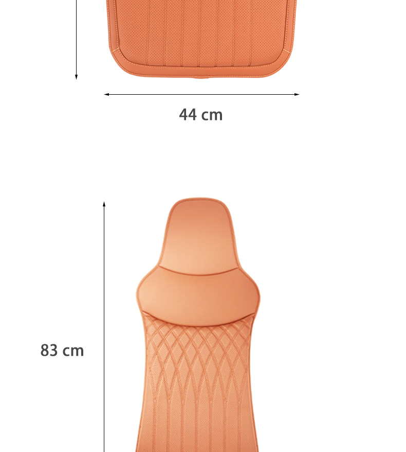 Car Lumbar Support Cushion, High-End Nappa Leather Seat Cushion and Cover, Universal for All Seasons, Memory Foam Backrest and Lumbar Support