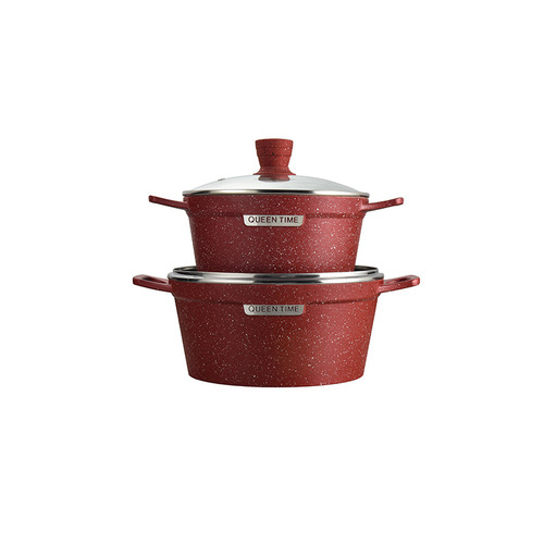 Foreign trade high-end die-cast soup pot set Maifan stone European and American marble ten-piece set manufacturer wholesale pot set