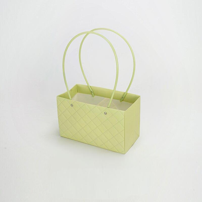 Día de la Madre Macaron Bolsa de arreglos florales portátil Embalaje de flores al por mayor Bolsa de embalaje de ramo impermeable Caja de flores florales Canasta