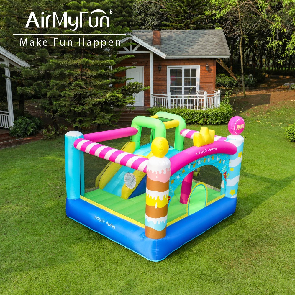 Castillo infláble para niños indoor pequeño hogar para niños jumping air jumping cama indoor infláble castillo slide juguete