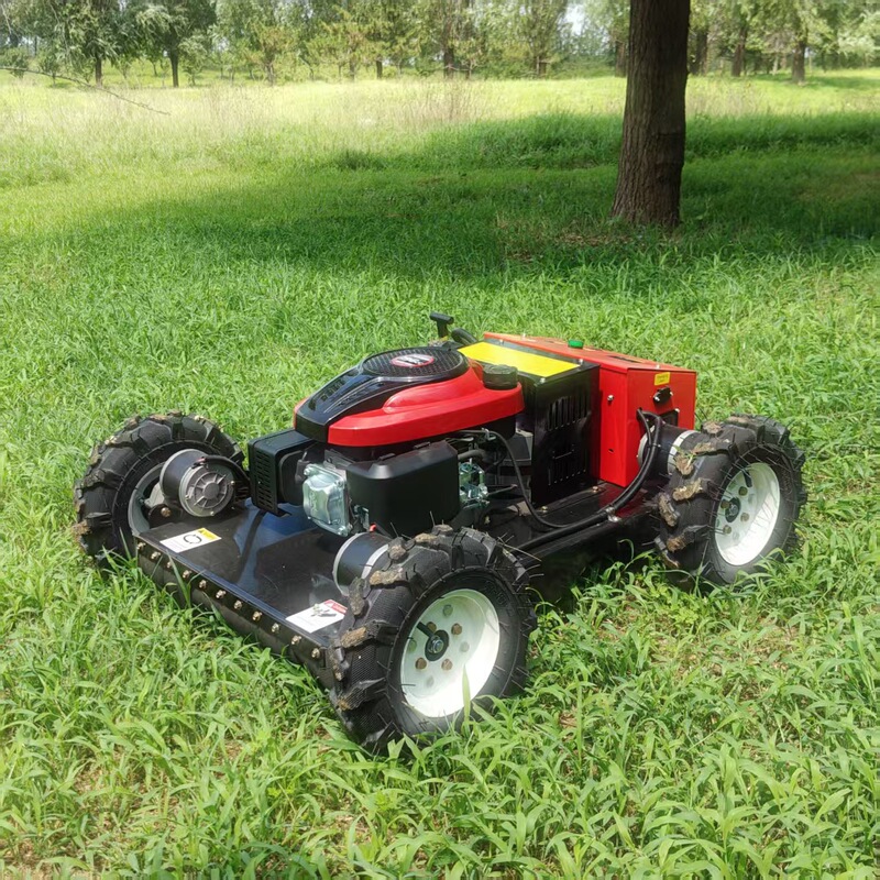 Exportht550 Remote Control Lawn Mower, Park Field Lawn Trimmer, Agricultural Small Wheeled Weeder