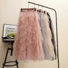 不规则网纱半身裙女秋冬2025新款多层蛋糕裙蓬蓬长裙超仙气质裙子