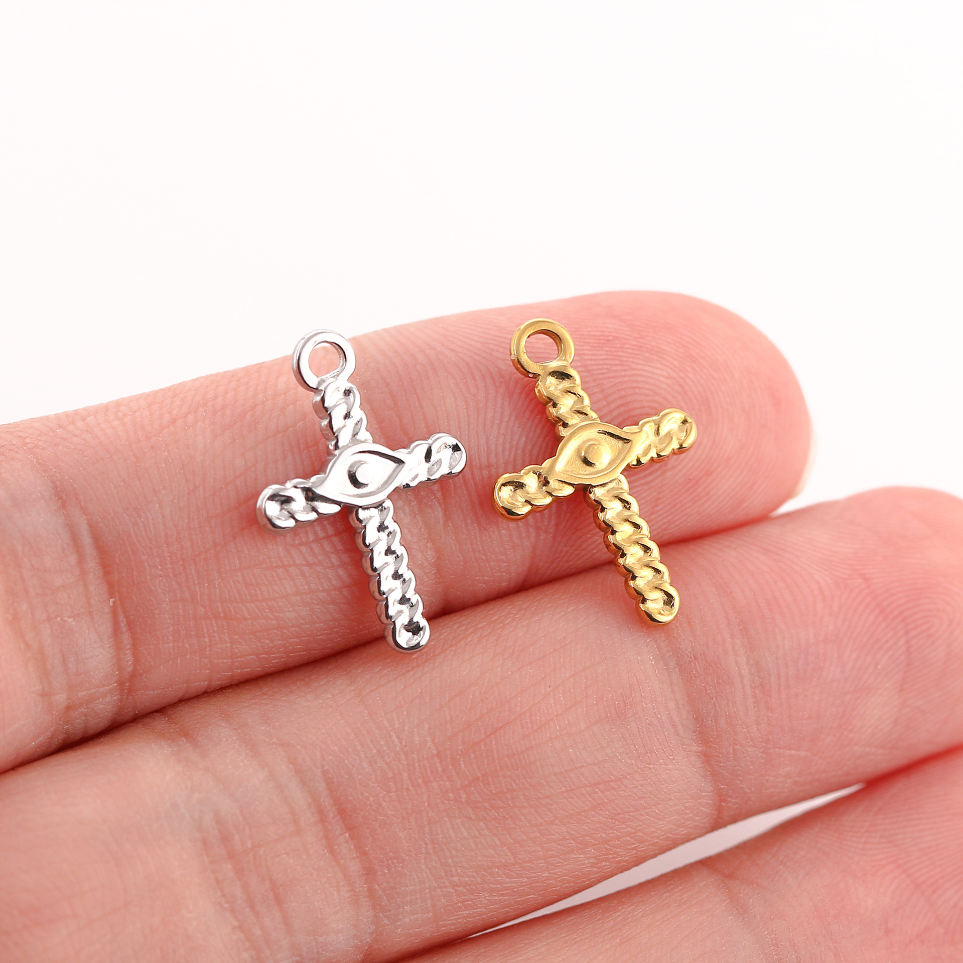 12 * 18mm Jewelry Making Size 1 Piece 12 * 18mm 304 Stainless Steel Cross Pendant