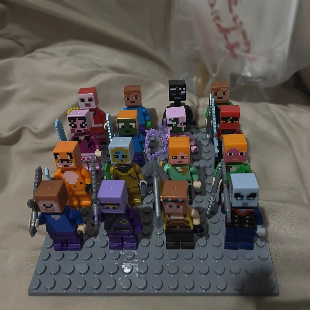Lego, minifigures, constructor, magnetic toy, square head, Birthday gift